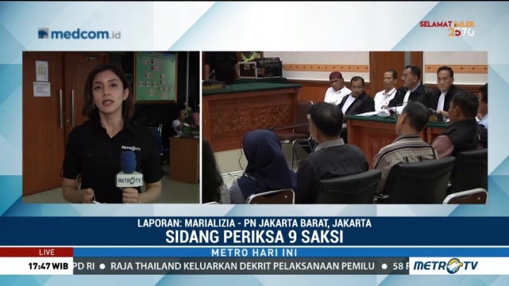 Sembilan Saksi Dihadirkan di Persidangan Hercules