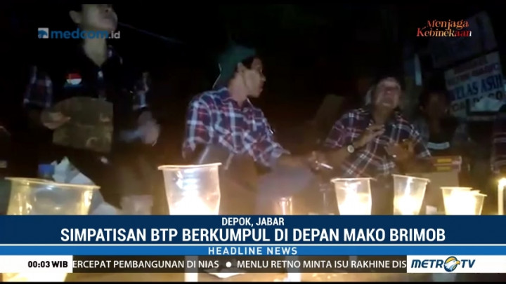 Simpatisan BTP Menginap di Sekitar Mako Brimob