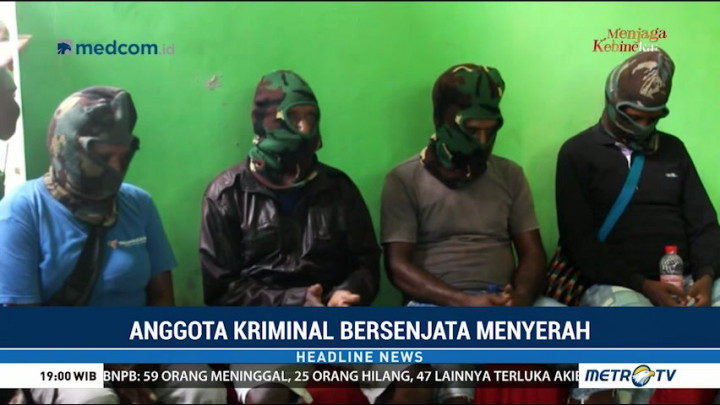 Empat Anggota KKB Papua Menyerahkan Diri