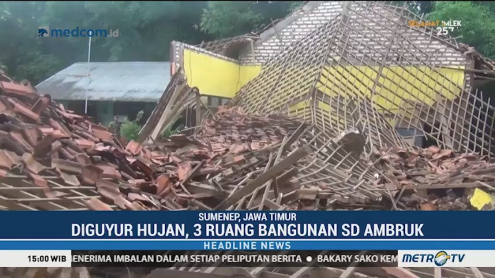 Bangunan Sekolah di Kabupaten Sumenep Ambruk