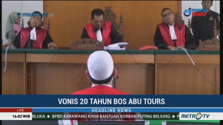 Bos Abu Tours Divonis 20 Tahun Penjara