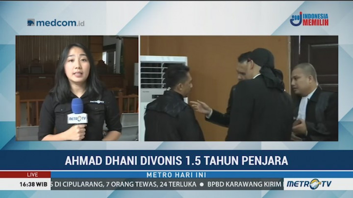 Ahmad Dhani Divonis 1,5 Tahun Penjara