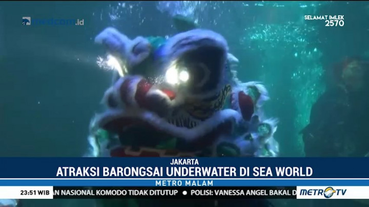 Atraksi Unik Barongsai di Seaworld