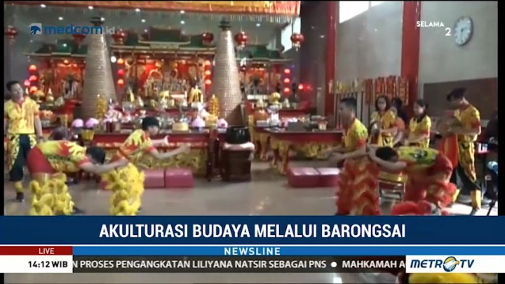 Aksi Komunitas Barongsai Makassar Jelang Imlek