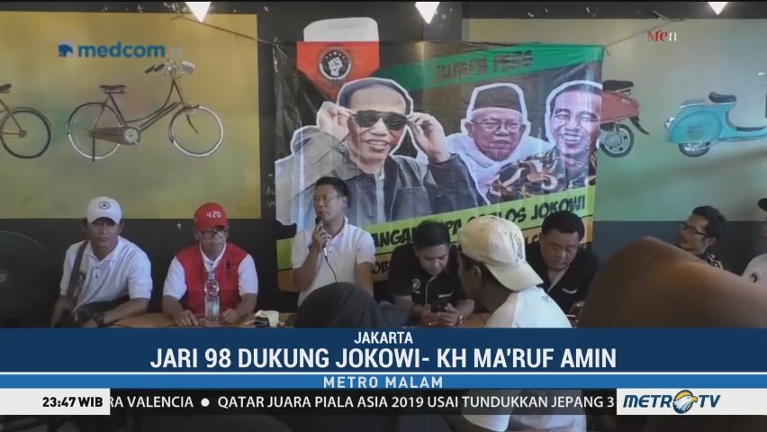 Jari 98 Dukung Jokowi-Ma'ruf Amin