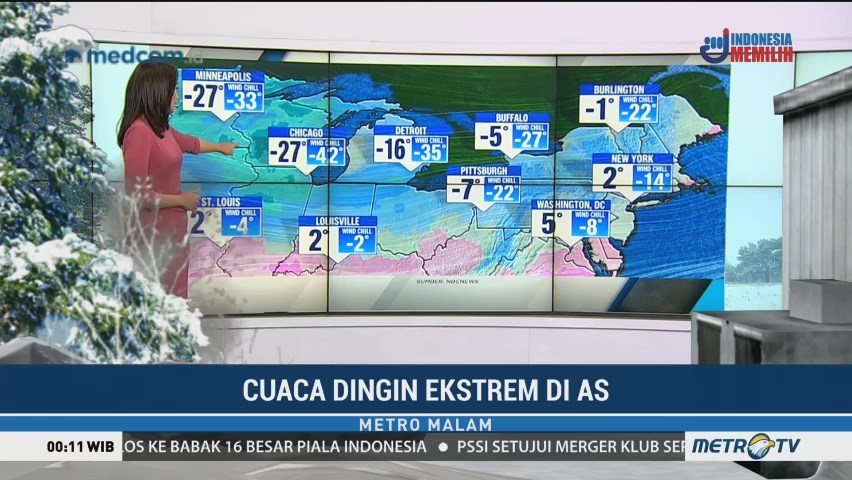 Dampak Cuaca Dingin Ekstrem di AS