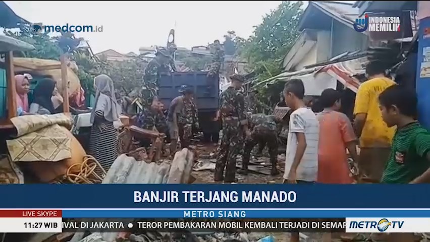 Banjir Manado Mulai Surut