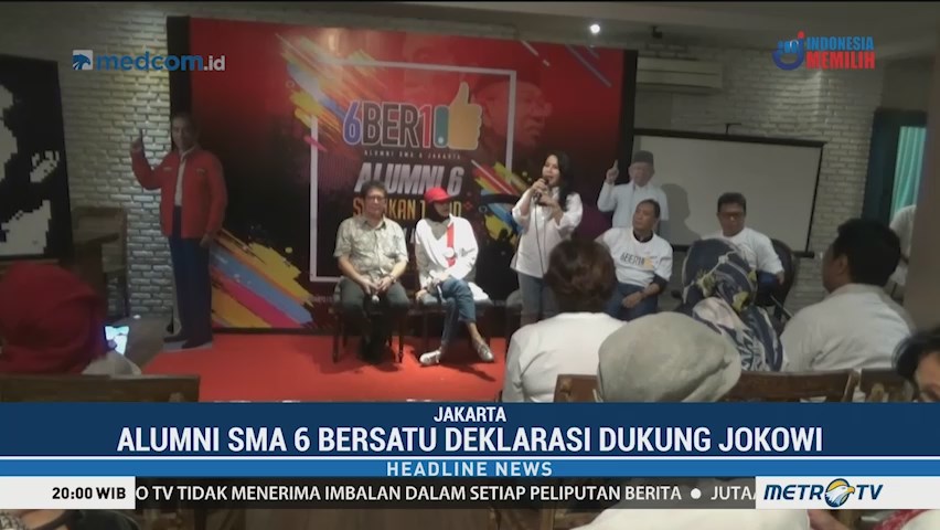 Jokowi-Ma'ruf Dapat Dukungan dari Alumni SMA 6 Jakarta