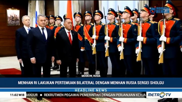 Menhan RI Temui Menhan Rusia di Moskow