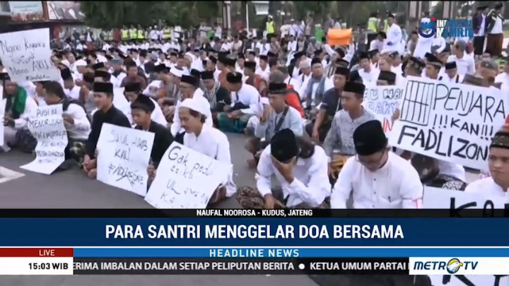 Santri Kudus Gelar Aksi Bela Kiai