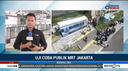 Suasana Uji Coba MRT Jakarta