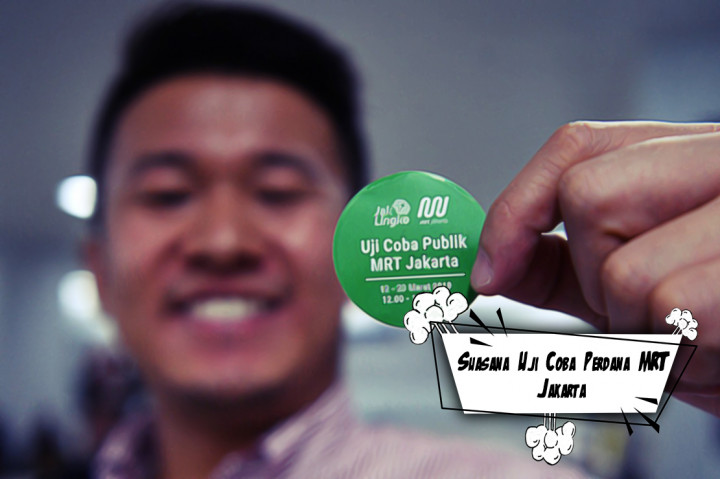 Suasana Uji Coba Perdana MRT Jakarta