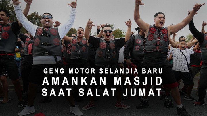 Geng Motor Selandia Baru Amankan Masjid saat Salat Jumat