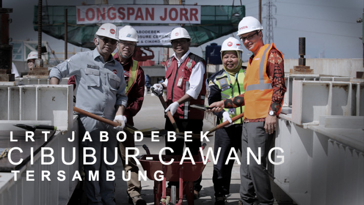 Lintasan LRT Jabodebek Cibubur-Cawang Tersambung