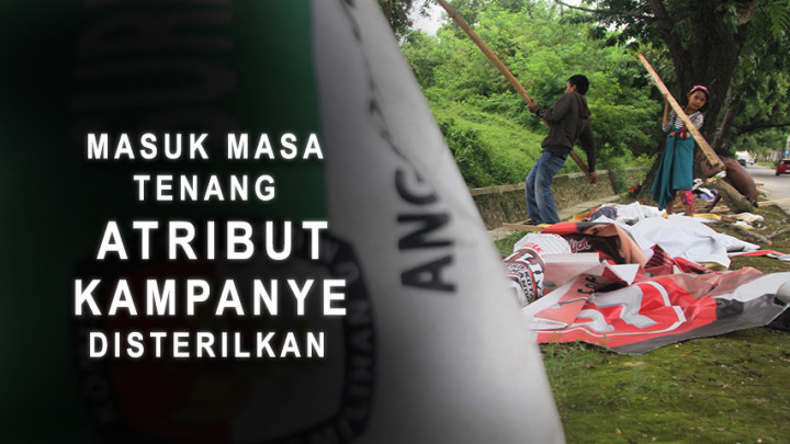 Masuk Masa Tenang Atribut Kampanye Disterilkan