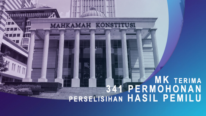 MK Terima 341 Permohonan Perselisihan Hasil Pemilu.