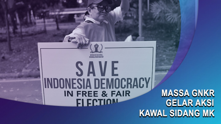 Massa GNKR Gelar Aksi Kawal Sidang MK