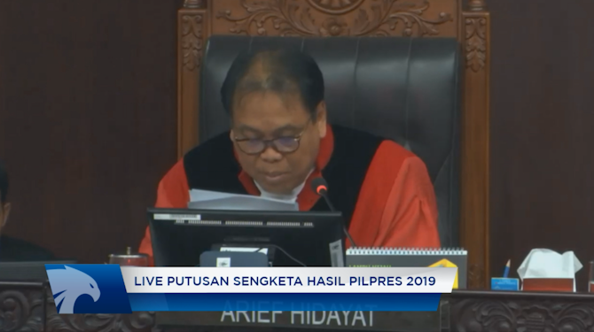 Putusan Sengketa Hasil Pilpres 2019 MK Tolak Dalil Baju 