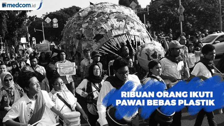 Ribuan Orang Ikuti Pawai Monster Bebas Plastik