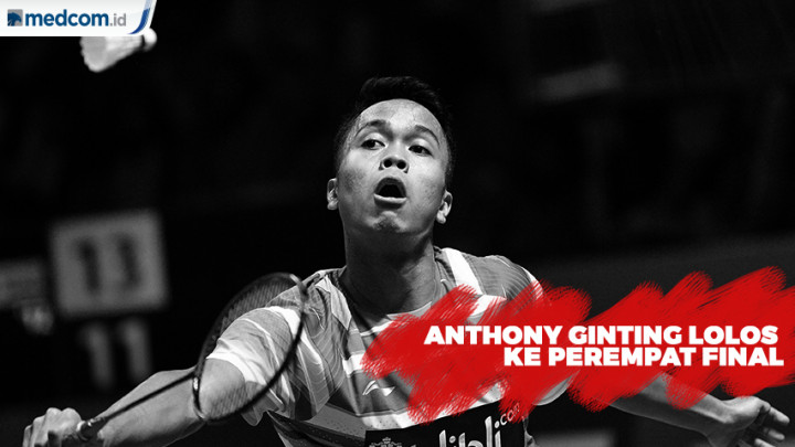 Anthony Ginting Lolos ke Perempat Final Japan Open 2019