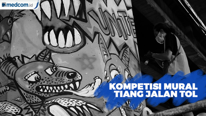 Kompetisi Mural di Tiang Jalan Tol Wiyoto Wiyono