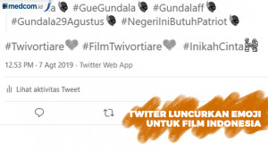 Emoji Twitter untuk Dua Film Indonesia