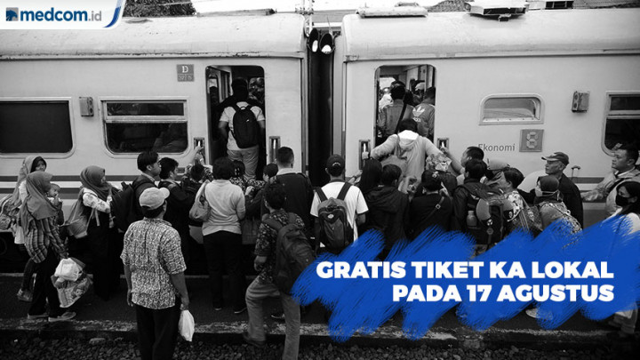 Sambut HUT RI ke-74, Tiket Kereta Api Lokal Gratis
