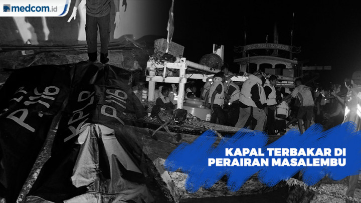 Kapal Motor Santika Nusantara Terbakar di Perairan Masalembu