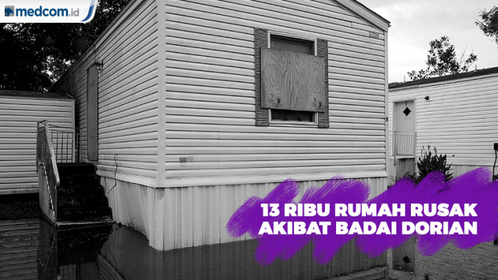13 Ribu Rumah Rusak Akibat Badai Dorian