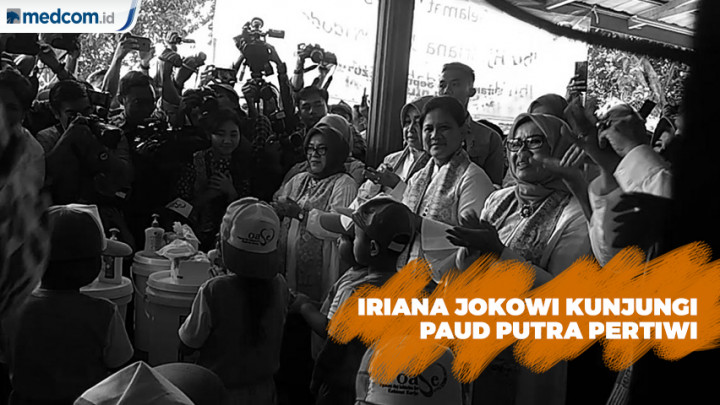 Kunjungan Iriana  ke Paud Putra Pertiwi