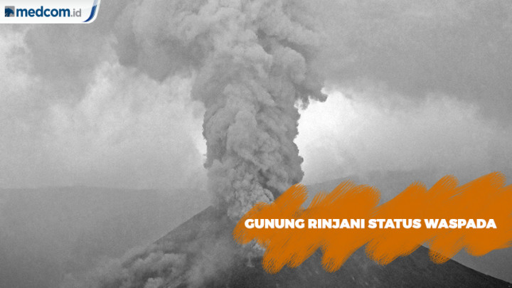 Gunung Rinjani Berstatus Waspada