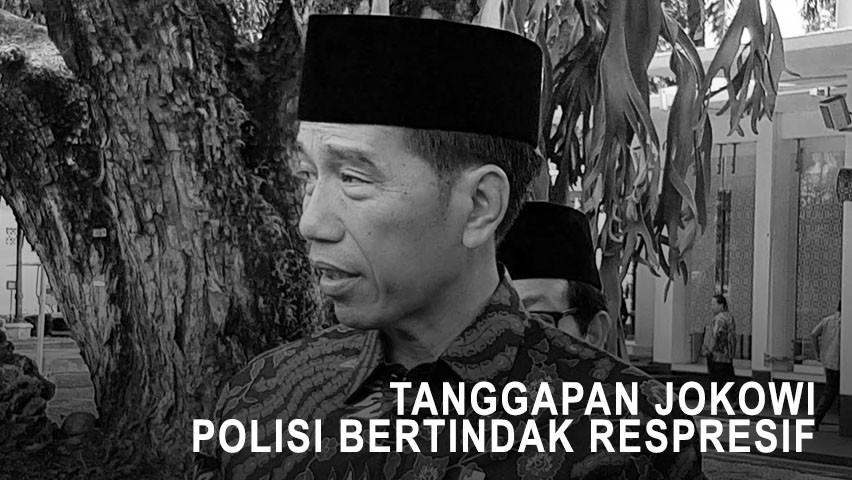 Tanggapan Jokowi Soal Polisi Bertindak Respresif