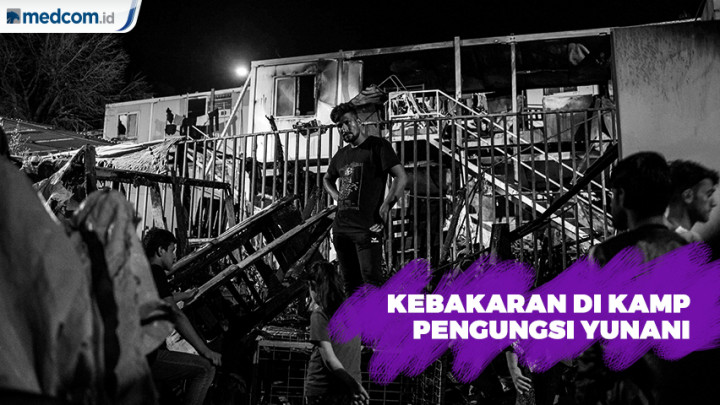 Kamp Pengungsi Yunani Terbakar, 2 Orang Tewas