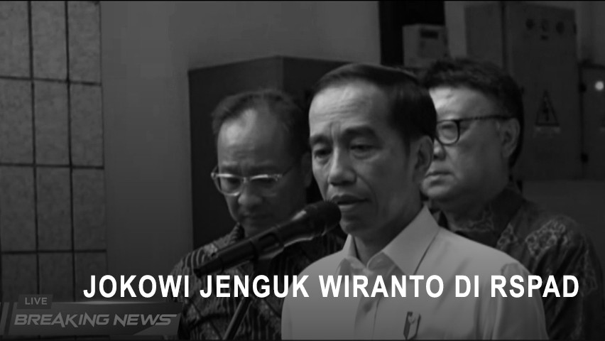 Jokowi Jenguk Wiranto di RSPAD