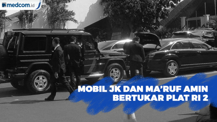 Mobil JK dan Ma'ruf Bertukar Plat RI 2
