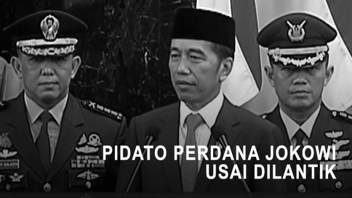 Pidato Perdana Jokowi Usai Dilantik