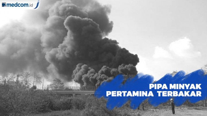 Pipa Minyak Pertamina di Cimahi Terbakar