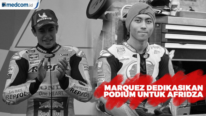 Podium Sepang Marquez Didedikasikan Untuk Afridza