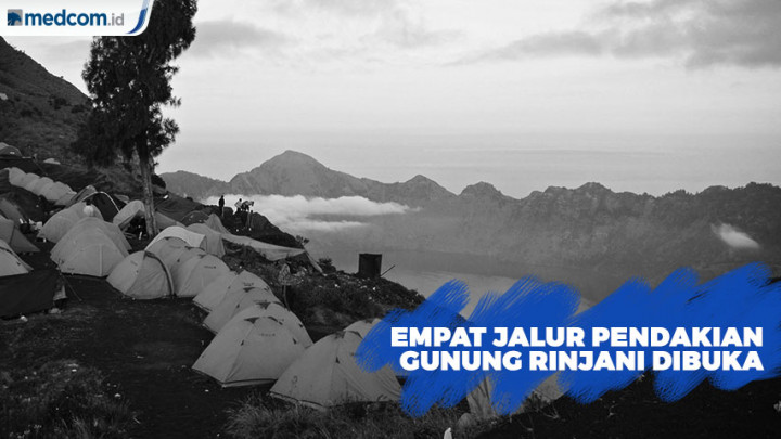 Empat Jalur Pendakian Gunung Rinjani Dibuka