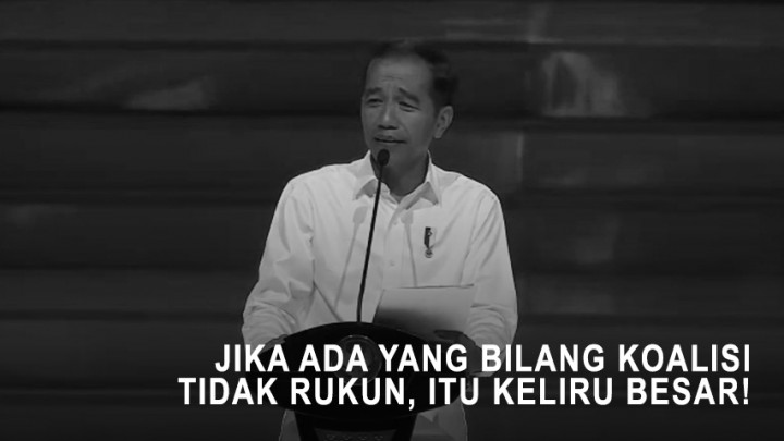 Jokowi: Jika Ada yang bilang Koalisi Tidak Rukun, Itu Keliru Besar!