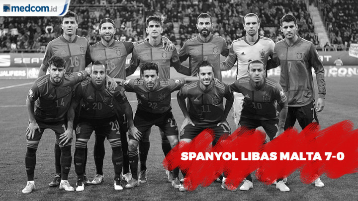 Spanyol Ciptakan 7 Gol Tanpa Balas
