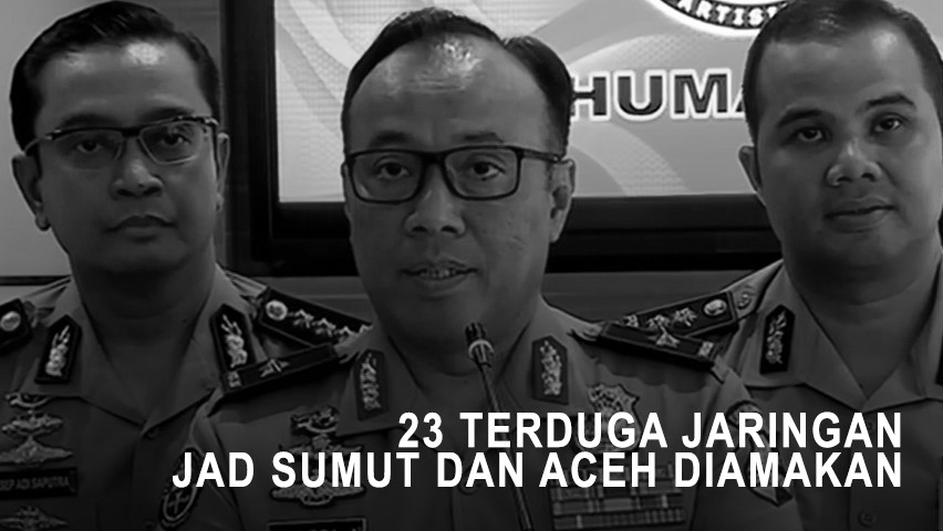 23 Terduga Jaringan JAD Sumut dan Aceh Diamankan