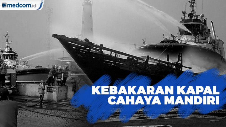 Kapal Cahaya Mandiri Terbakar Disertai Ledakan