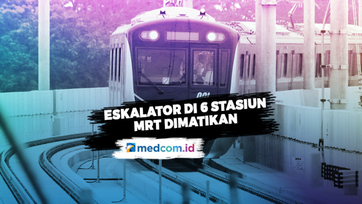Eskalator di 6 Pintu Masuk Stasiun MRT Jakarta Dimatikan