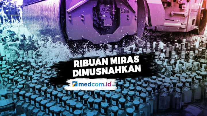 Jelang Tahun Baru, Polres Metro Jakarta Utara Musnahkan Ribuan Miras