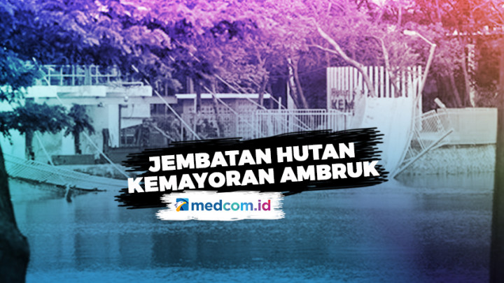 Baru Sehari Diresmikan, Jembatan Hutan Kota Kemayoran Ambruk