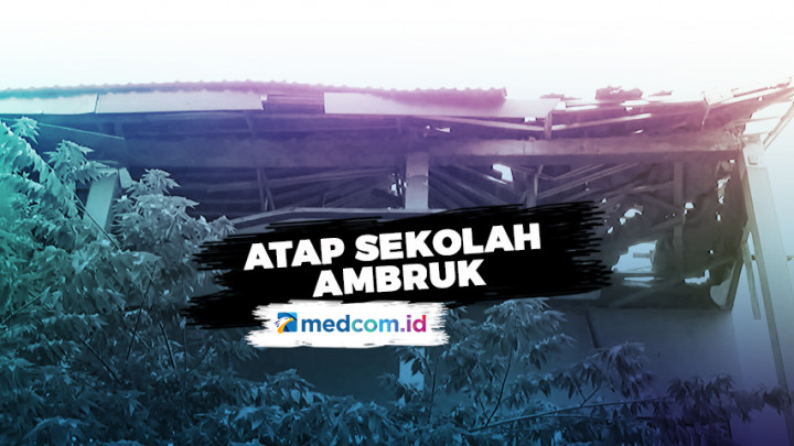 Dihantam Hujan Deras, Atap SD Negeri Palebon 1 Semarang Ambruk