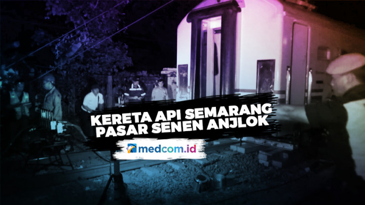 Roda Keluar dari Rel, Kereta Api Semarang - Pasar Senen Anjlok