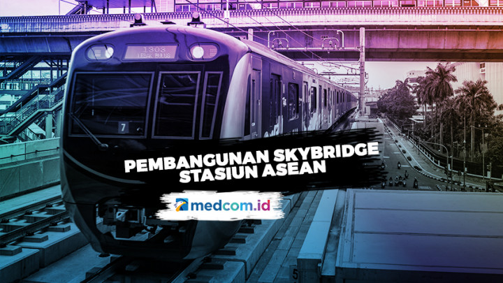 Pembangunan Skybridge Stasiun ASEAN