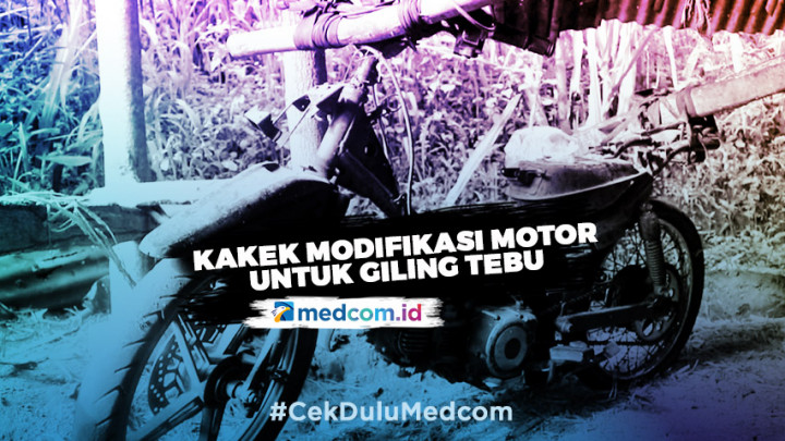 Terhimpit Ekonomi, Seorang Kakek Modifikasi Motor untuk Giling Tebu